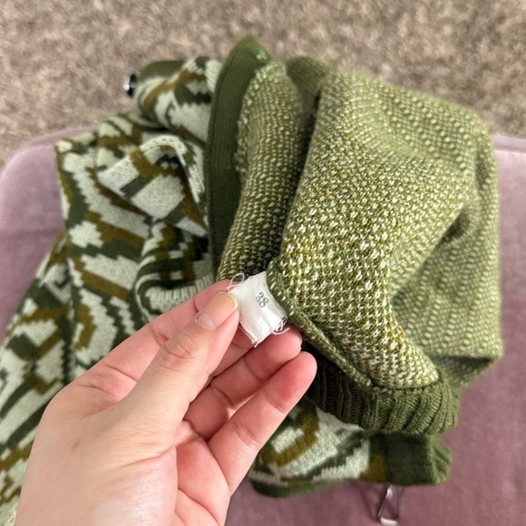 vintage funky cozy abstract whimsical cardigan - Picture 5 of 6